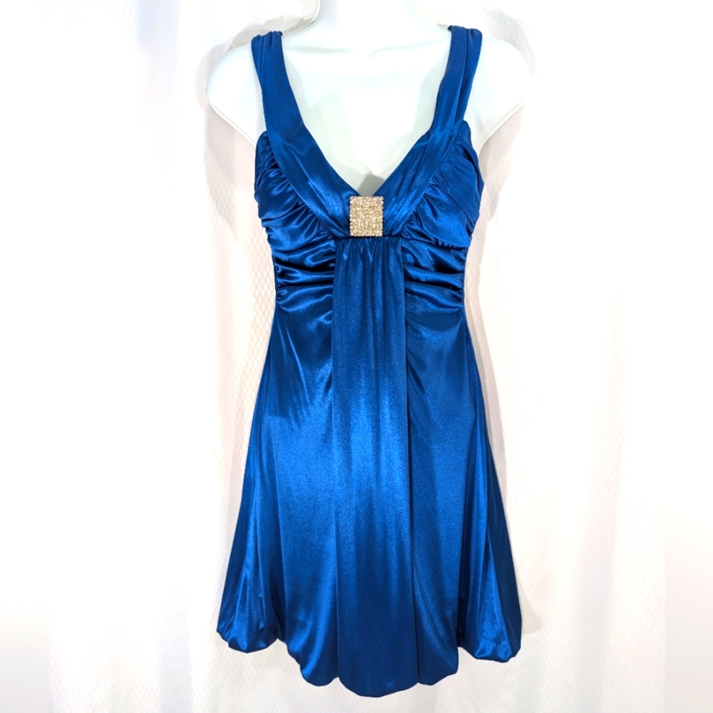 B. Darlin Party Dress, Brilliant Blue, Size 3/4